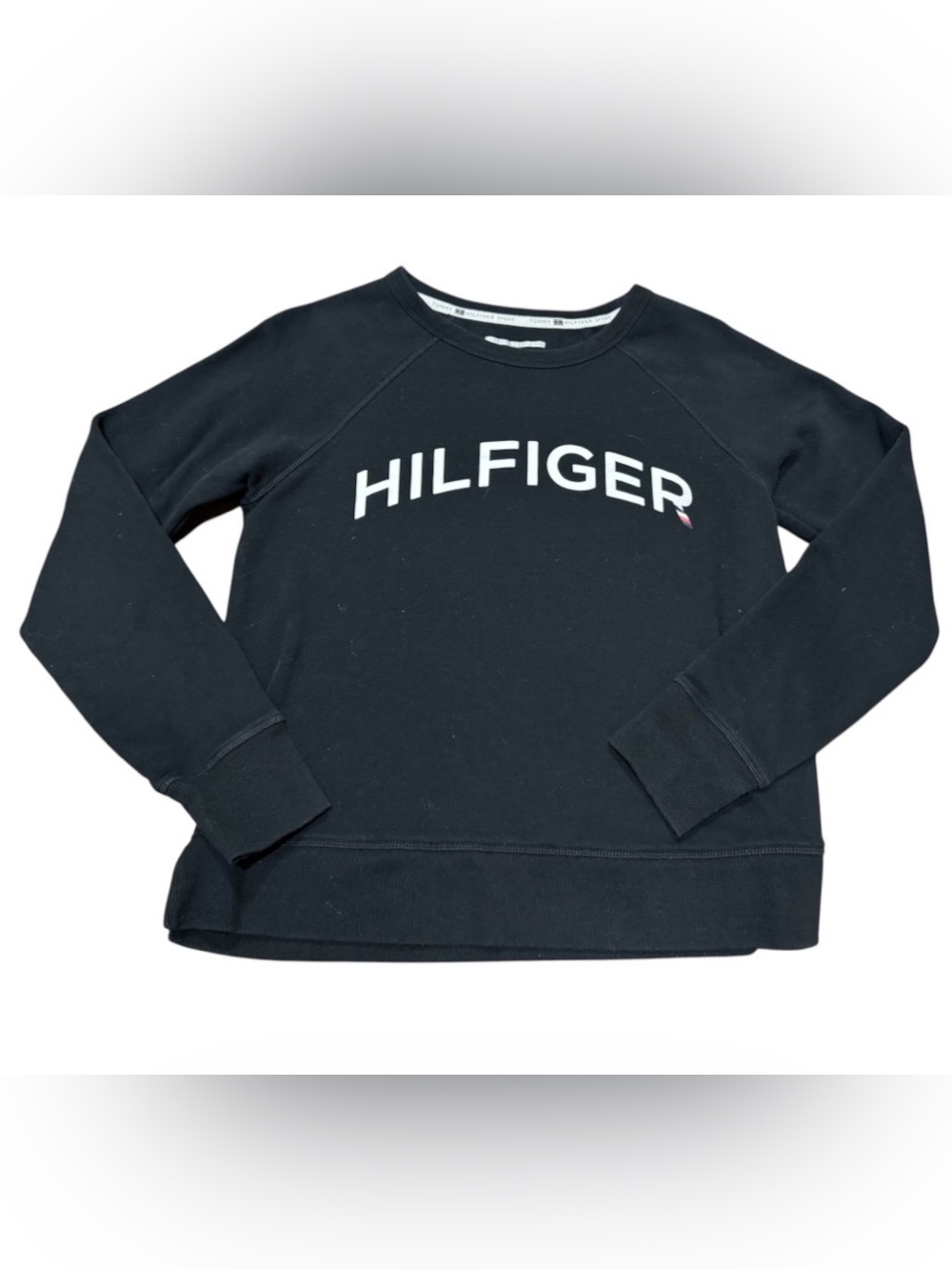 Tommy Hilfiger Sport Women’s Cropped Graphic SweatShirt Size Small Black